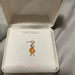 November birth charm pendant